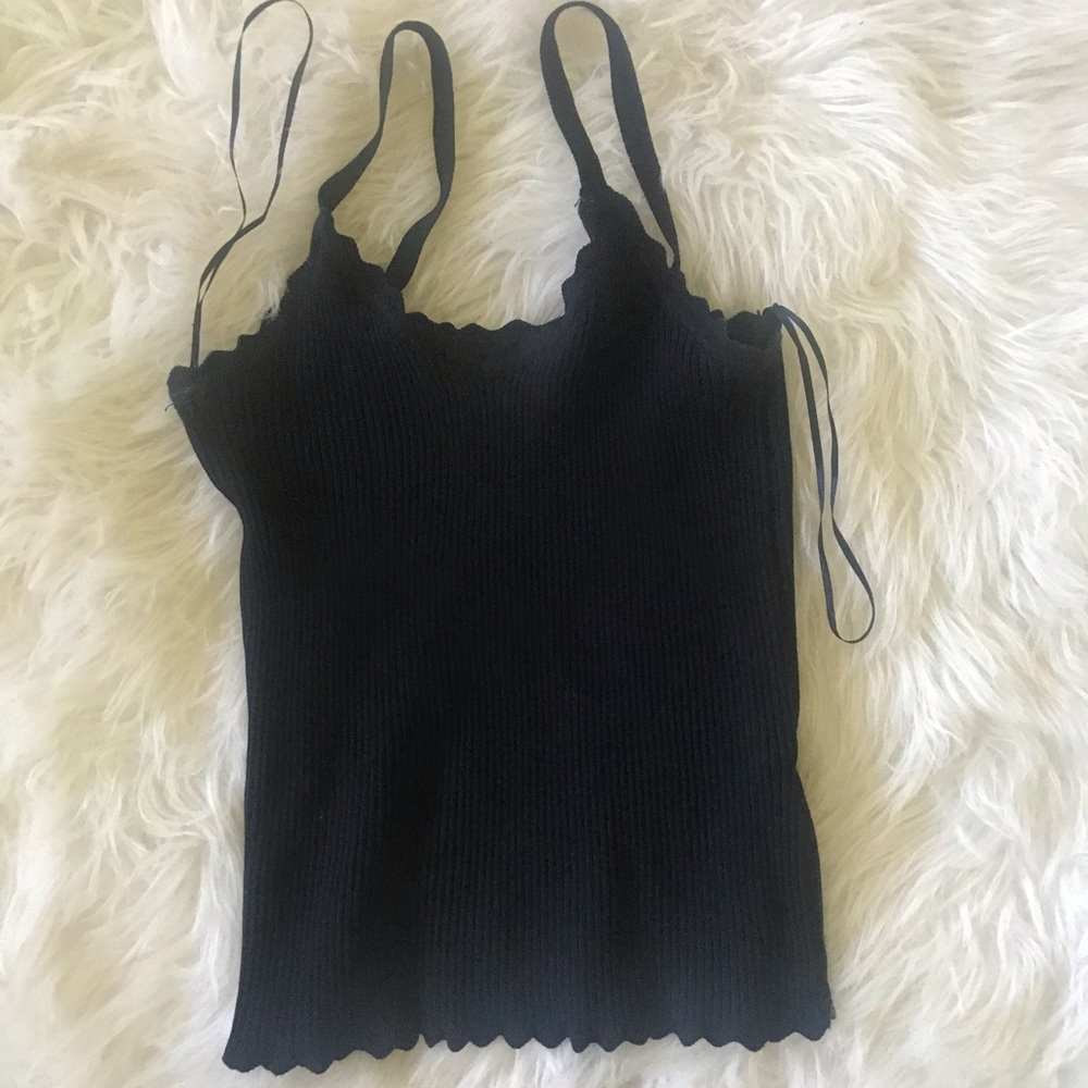 Scalloped crop top
